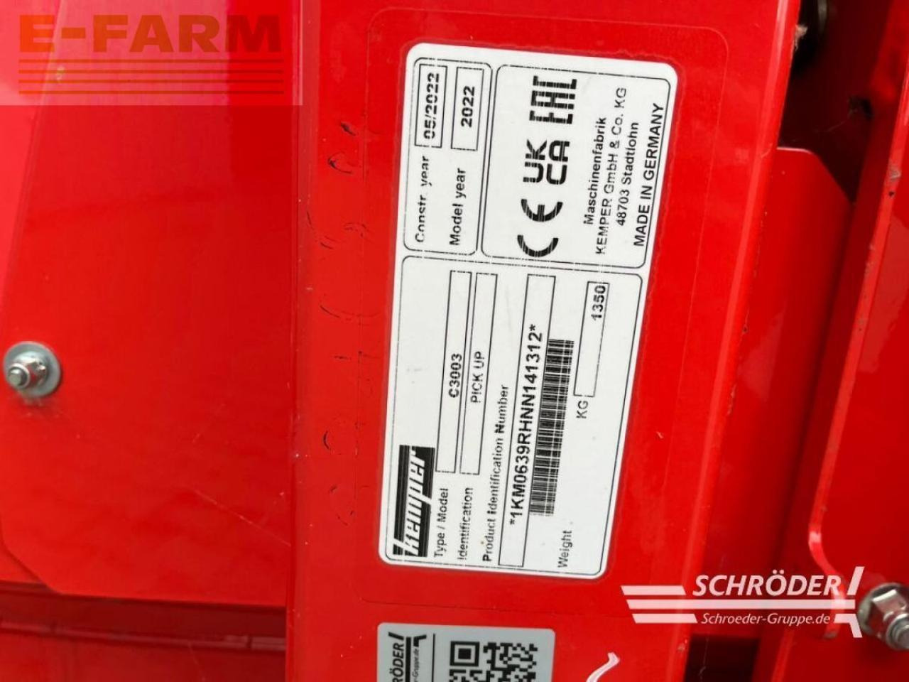 Kemper neu | pick up c3003 maximum / claas - Forage harvester attachment: picture 4 Kemper neu | pick up c3003 maximum / claas - Forage harvester attachment: picture 4