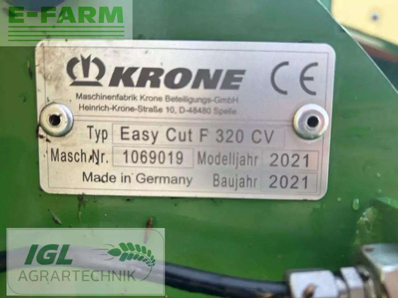 Mower Krone easycut 320 cv: picture 6