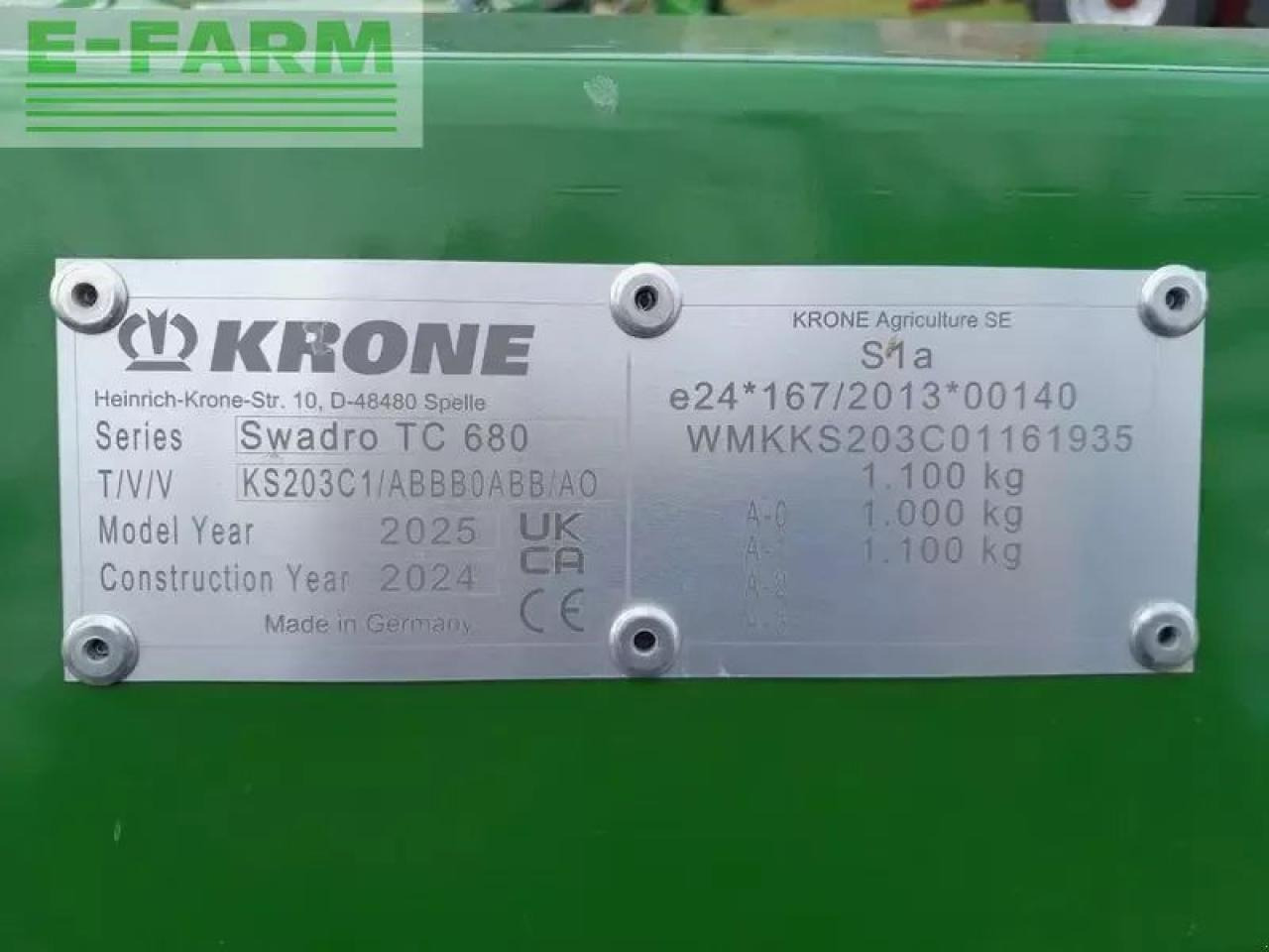 Krone swadro tc 680 - Tedder/ Rake: picture 3 Krone swadro tc 680 - Tedder/ Rake: picture 3