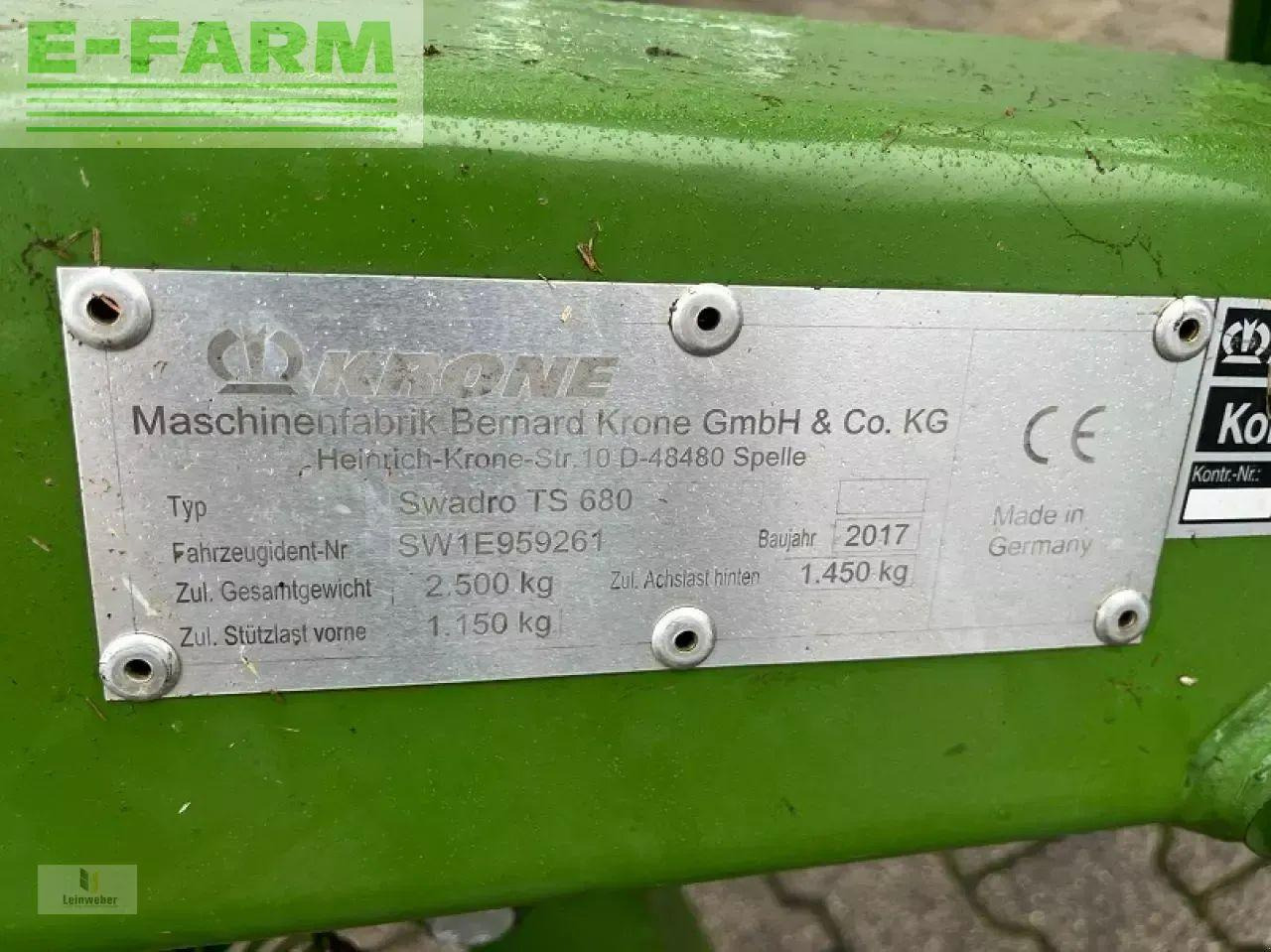 Krone swadro ts 680 - Tedder/ Rake: picture 5 Krone swadro ts 680 - Tedder/ Rake: picture 5