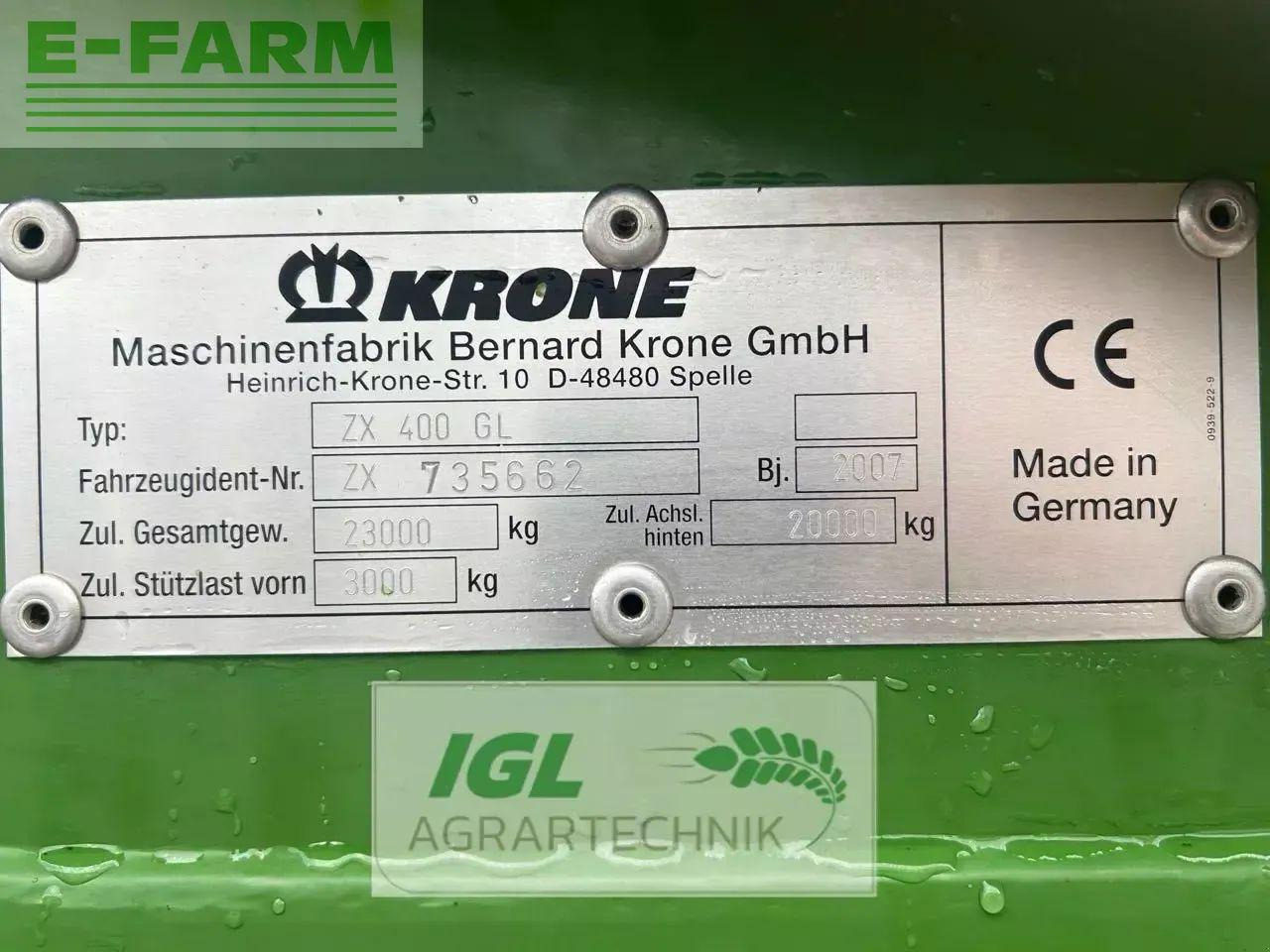 Self-loading wagon Krone zx 400 gl: picture 11 Self-loading wagon Krone zx 400 gl: picture 11