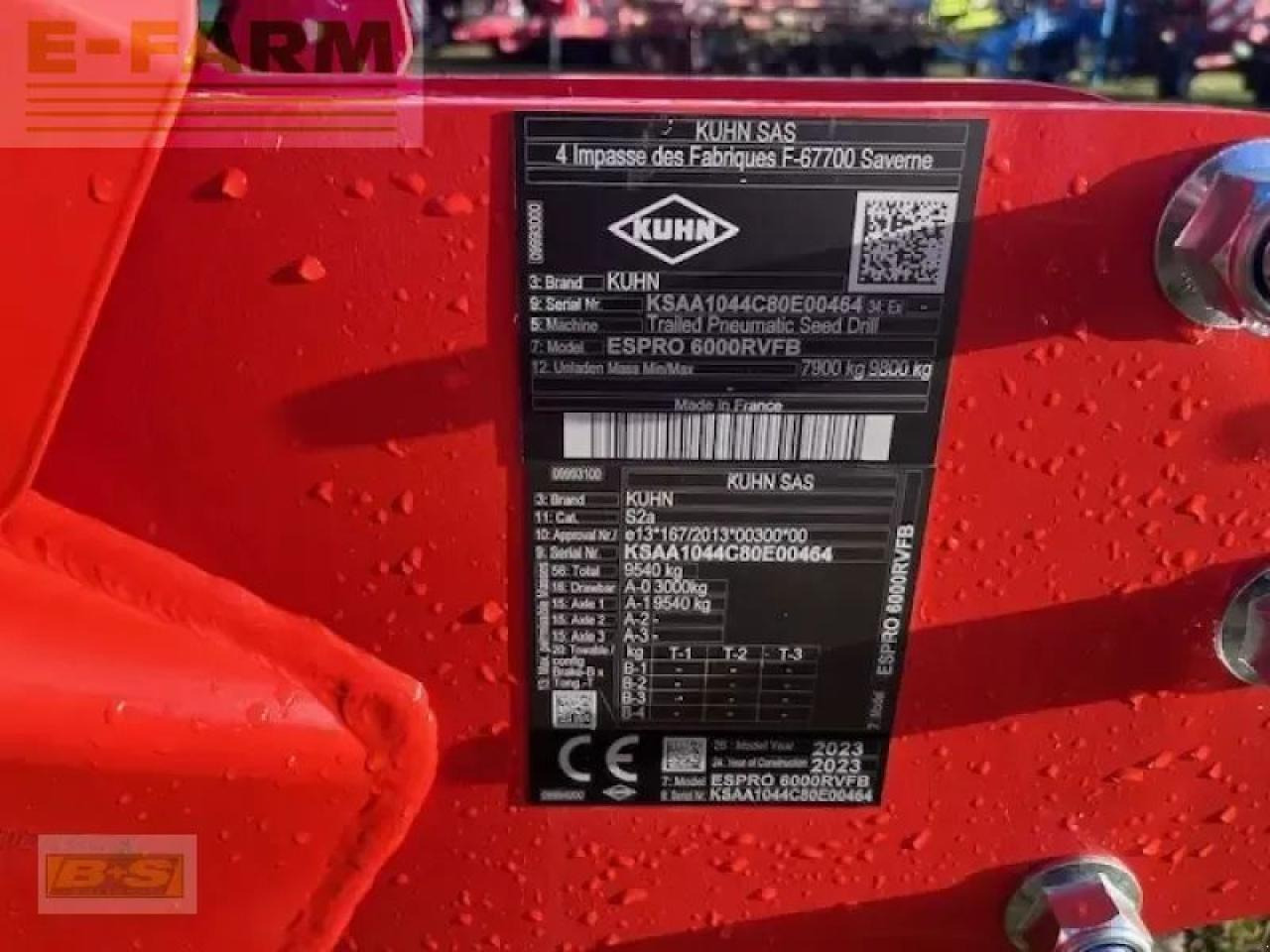 Kuhn espro r 6000 vistaflow - Combine seed drill: picture 2 Kuhn espro r 6000 vistaflow - Combine seed drill: picture 2