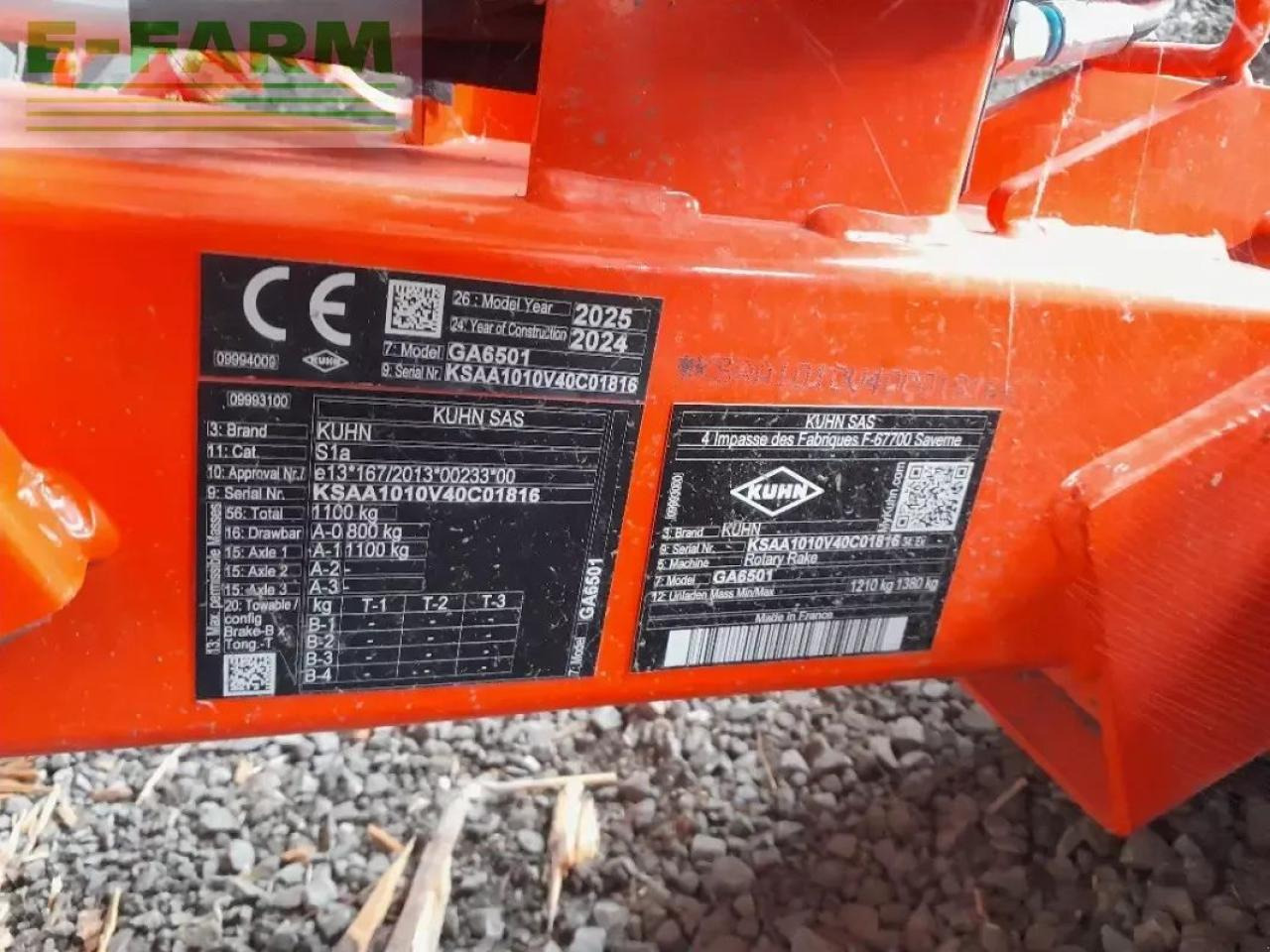 Kuhn ga 6501 - Tedder/ Rake: picture 4 Kuhn ga 6501 - Tedder/ Rake: picture 4