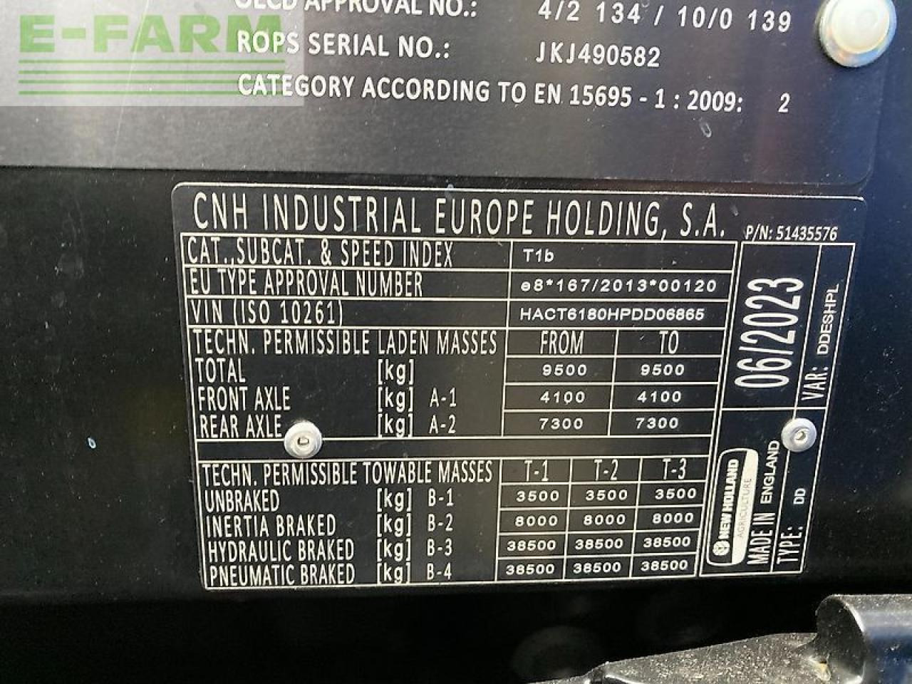 Farm tractor New Holland t6.180 dc methane power Methane Power: picture 13