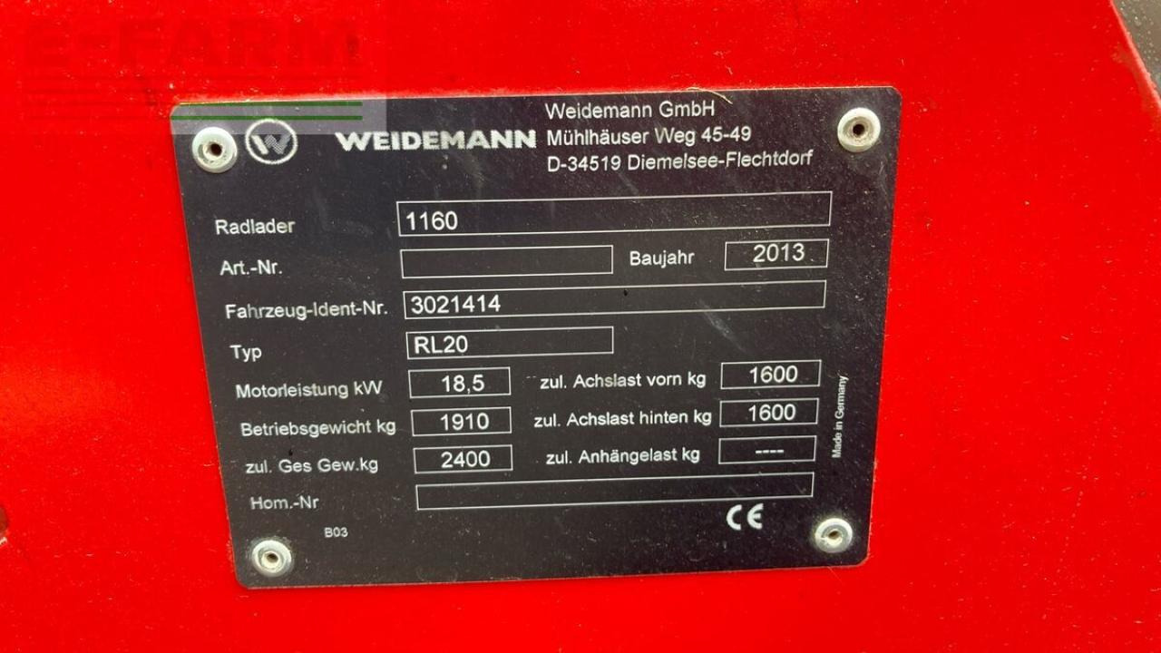 Mini excavator Weidemann 1160: picture 12