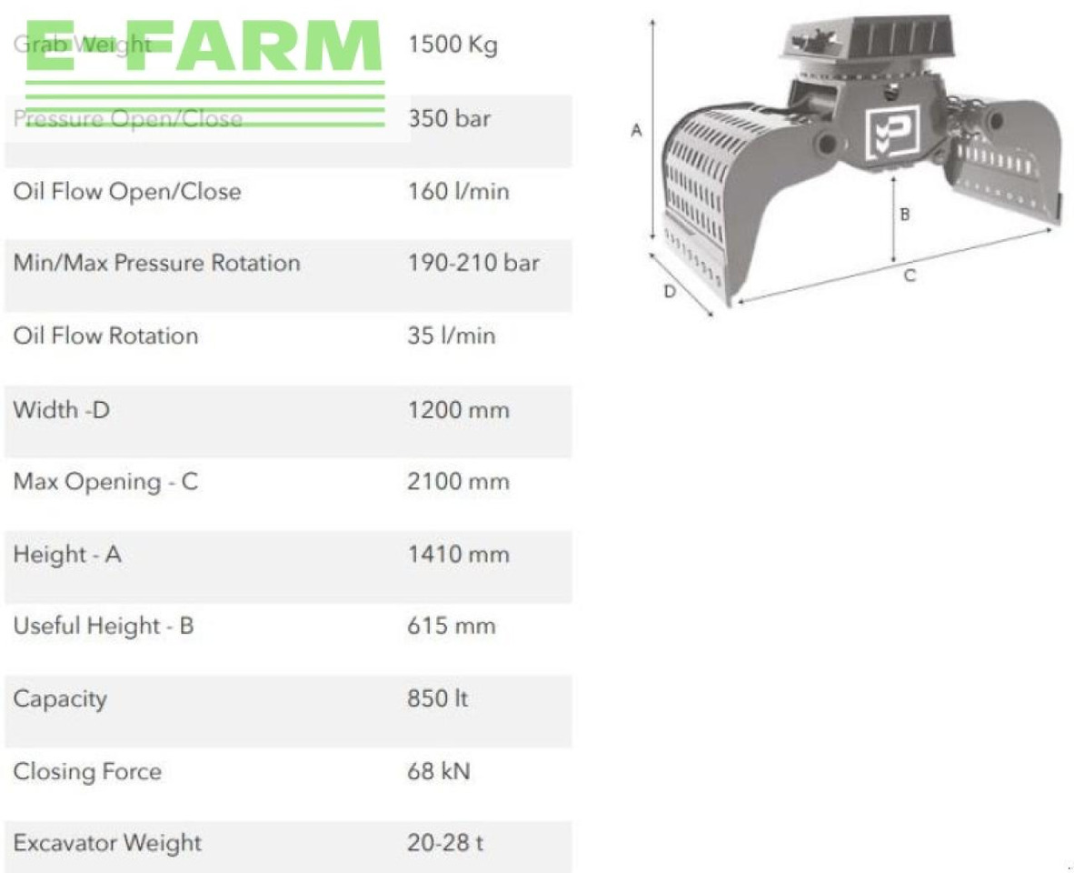 Hg20.28 - Grapple for Construction machinery: picture 2 Hg20.28 - Grapple for Construction machinery: picture 2