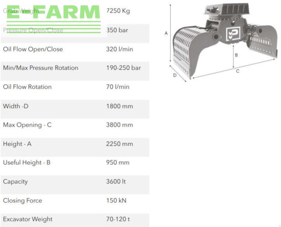 Hg70.120 - Grapple for Construction machinery: picture 2 Hg70.120 - Grapple for Construction machinery: picture 2