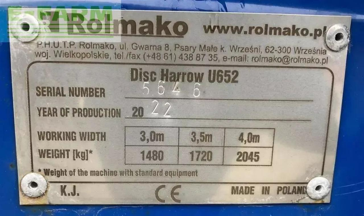 U-652 - Soil tillage equipment: picture 5 U-652 - Soil tillage equipment: picture 5