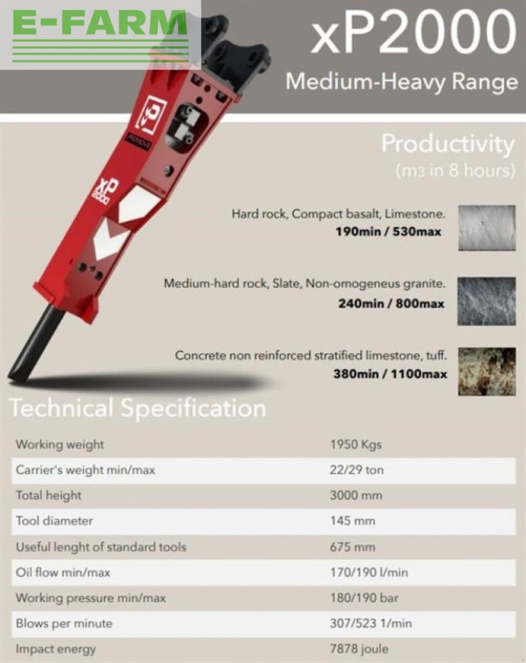 Xp2000 - Hydraulic hammer for Construction machinery: picture 2 Xp2000 - Hydraulic hammer for Construction machinery: picture 2