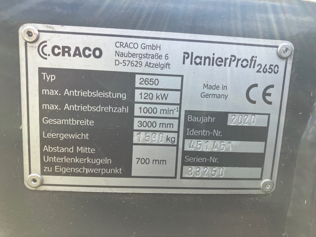 Craco PlanierProfi 2650 - Soil tillage equipment: picture 3 Craco PlanierProfi 2650 - Soil tillage equipment: picture 3