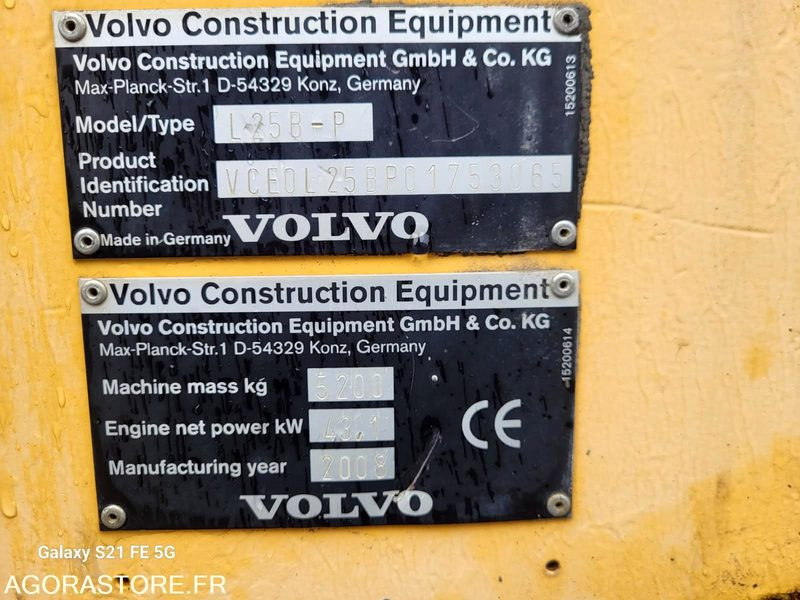 CHARGEUSE VOLVO L25B-P 2008 6200 HEURES - Loader: picture 5 CHARGEUSE VOLVO L25B-P 2008 6200 HEURES - Loader: picture 5