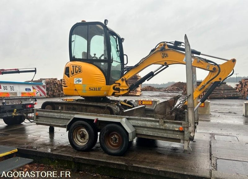 MINIPELLE JCB 2T8 4380H + REMORQUE 3T5 YSM + GODETS + BRH 240KG - Mini excavator: picture 1 MINIPELLE JCB 2T8 4380H + REMORQUE 3T5 YSM + GODETS + BRH 240KG - Mini excavator: picture 1