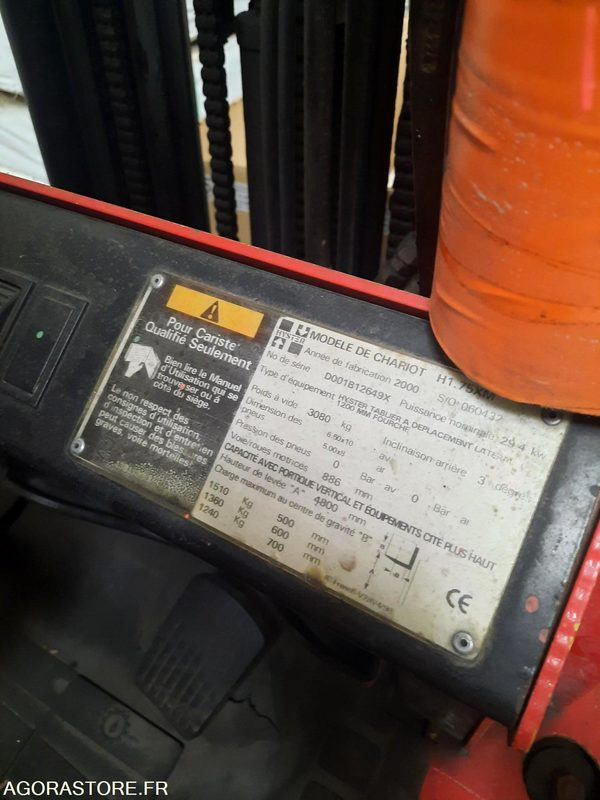 Chariot élévateur HYSTER H 1.75 XM année 2000 - Material handling equipment: picture 4 Chariot élévateur HYSTER H 1.75 XM année 2000 - Material handling equipment: picture 4