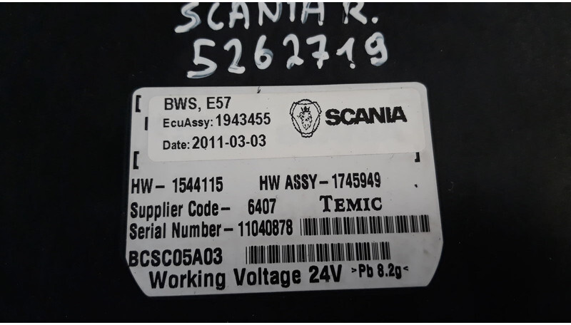 Scania BWS control unit - ECU for Truck: picture 3 Scania BWS control unit - ECU for Truck: picture 3