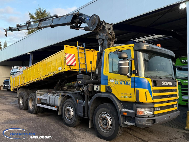 Scania P124-420 8x4 Naafreductie, Bladgeveerd, Handgeschakeld, HIAB 322 E5 - Tipper, Crane truck: picture 1 Scania P124-420 8x4 Naafreductie, Bladgeveerd, Handgeschakeld, HIAB 322 E5 - Tipper, Crane truck: picture 1