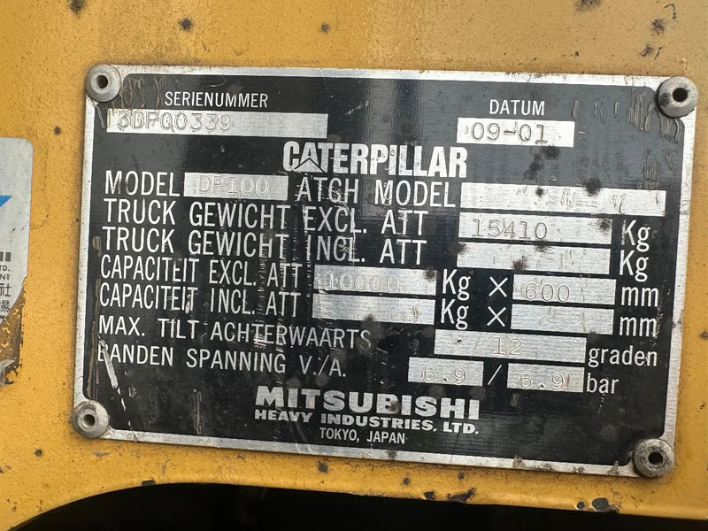 Diesel forklift Caterpillar DP100 VORKVERSTELLERS +SIDE SHIFT: picture 17