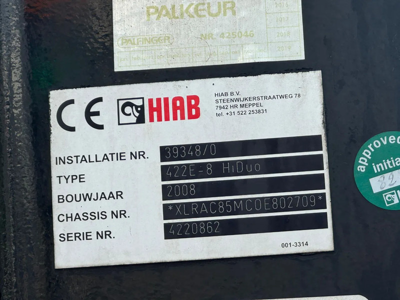 Dropside/ Flatbed truck, Crane truck DAF CF 85.360 8x2 + HIAB 422E8 REMOTE CONTROLE: picture 10