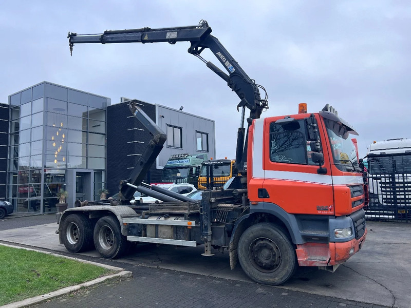 DAF CF 85.380 6X2 + MKG 141 A2 CRANE + 20 TON HOOKLIFT - EURO 3 - MANUAL GEAR - 10 TYRES - Crane truck: picture 1 DAF CF 85.380 6X2 + MKG 141 A2 CRANE + 20 TON HOOKLIFT - EURO 3 - MANUAL GEAR - 10 TYRES - Crane truck: picture 1