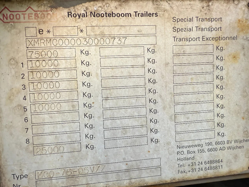 Low loader semi-trailer Nooteboom MCO-75-05V/Z - 2x EXTENDABLE - 4 AXLES FORCED STEERING: picture 14