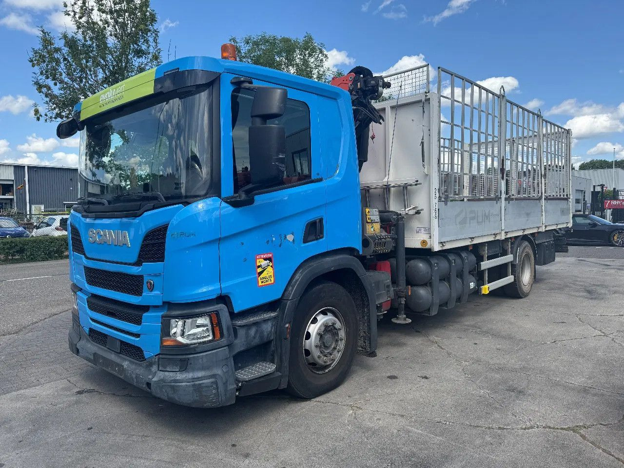 Dropside/ Flatbed truck, Crane truck Scania P280 4X2 EURO 6 PALFINGER PK12002 + REMOTE CONTR: picture 12