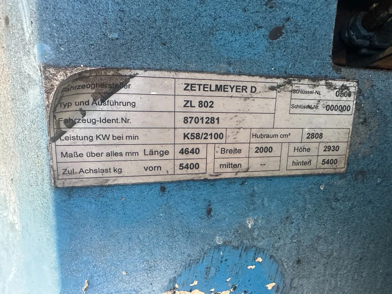 Loader Zettelmeyer ZL802, 9224 HOURS: picture 11 Loader Zettelmeyer ZL802, 9224 HOURS: picture 11