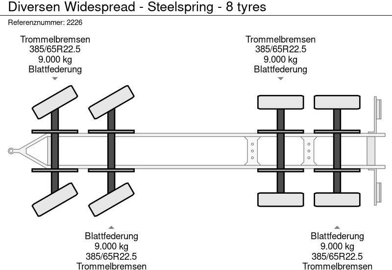 Farm trailer Diversen Widespread - Steelspring - 8 tyres: picture 15