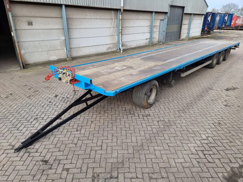 Dropside/ Flatbed trailer Van Hool 13.60 M LONG - 1 M HIGH - SUPER SINGLE TIRES - DRUM BRAKES: picture 11 Dropside/ Flatbed trailer Van Hool 13.60 M LONG - 1 M HIGH - SUPER SINGLE TIRES - DRUM BRAKES: picture 11