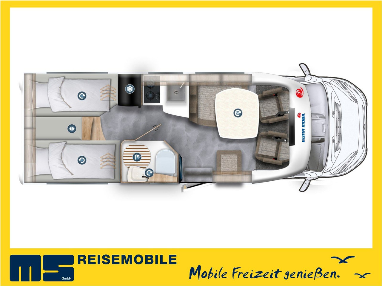 Eura Mobil PROFILA T 695 EB / MODELL 2026 / EINZELBETTEN - Semi-integrated motorhome: picture 2 Eura Mobil PROFILA T 695 EB / MODELL 2026 / EINZELBETTEN - Semi-integrated motorhome: picture 2