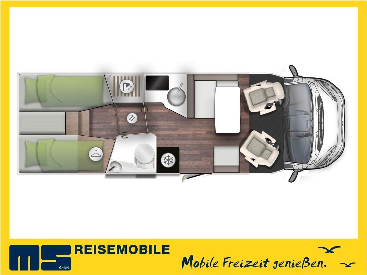 Forster T 745 EB / -2026-/ 140PS/ EINZELBETTEN & RAUMBAD - Semi-integrated motorhome: picture 2 Forster T 745 EB / -2026-/ 140PS/ EINZELBETTEN & RAUMBAD - Semi-integrated motorhome: picture 2
