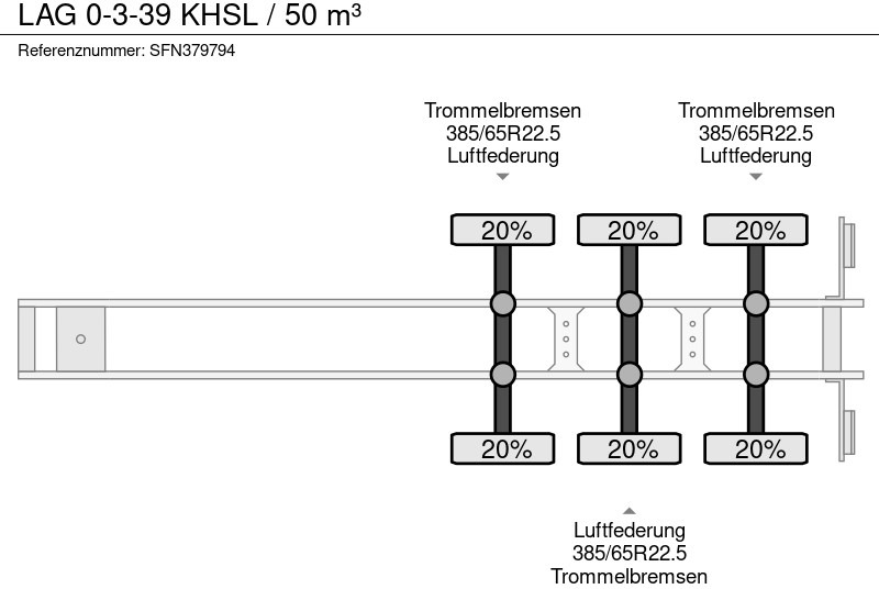 Tipper semi-trailer LAG 0-3-39 KHSL / 50 m³: picture 9