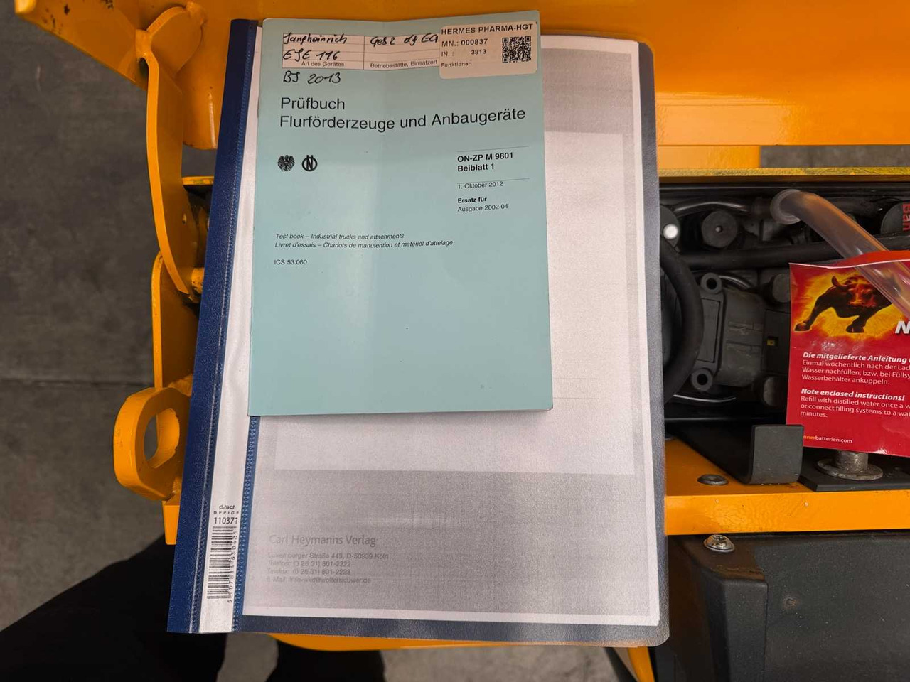 Forklift 10/2024 SERVICE+UVV 10/2026 JUNGHEINRICH EJE116 1,600KG PALLET TRUCK ANT 2,198 HOURS: picture 13 Forklift 10/2024 SERVICE+UVV 10/2026 JUNGHEINRICH EJE116 1,600KG PALLET TRUCK ANT 2,198 HOURS: picture 13