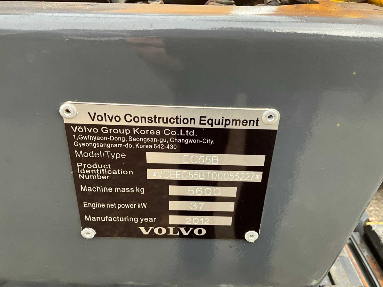 Excavator 2012 VOLVO EC55B MIDI EXCAVATOR: picture 31