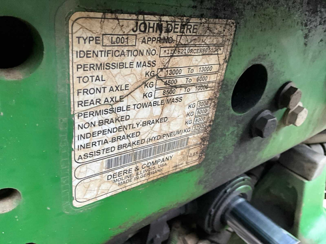 Farm tractor 2015 JOHN DEERE 6210R FOUR WHEEL DRIVE FARM TRACTOR: picture 23