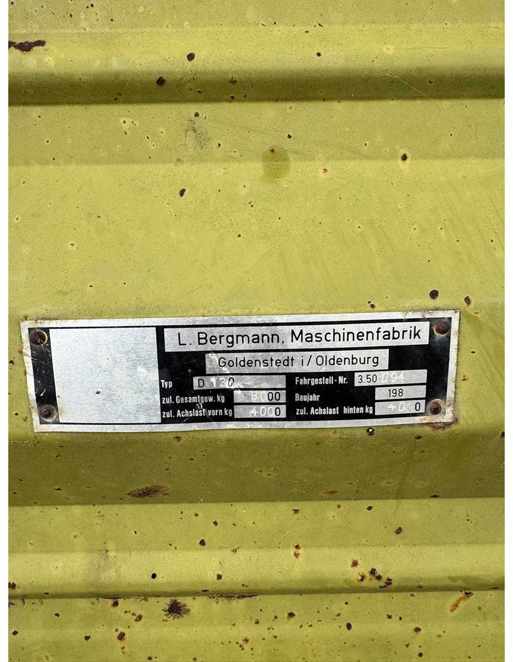 Bergmann D130 - Farm trailer: picture 2 Bergmann D130 - Farm trailer: picture 2