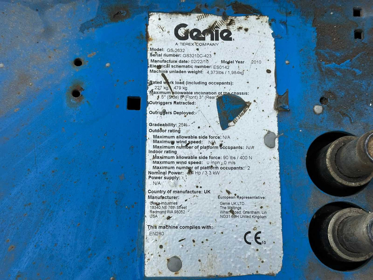 Aerial platform GENIE - GS-2632 - AERIAL WORK PLATFORMS - 2010: picture 15