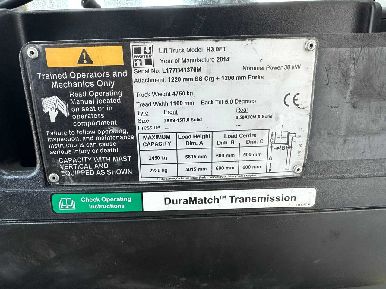 Forklift HYSTER - H3.0FT - FORKLIFT TRUCKS - 2014: picture 10 Forklift HYSTER - H3.0FT - FORKLIFT TRUCKS - 2014: picture 10