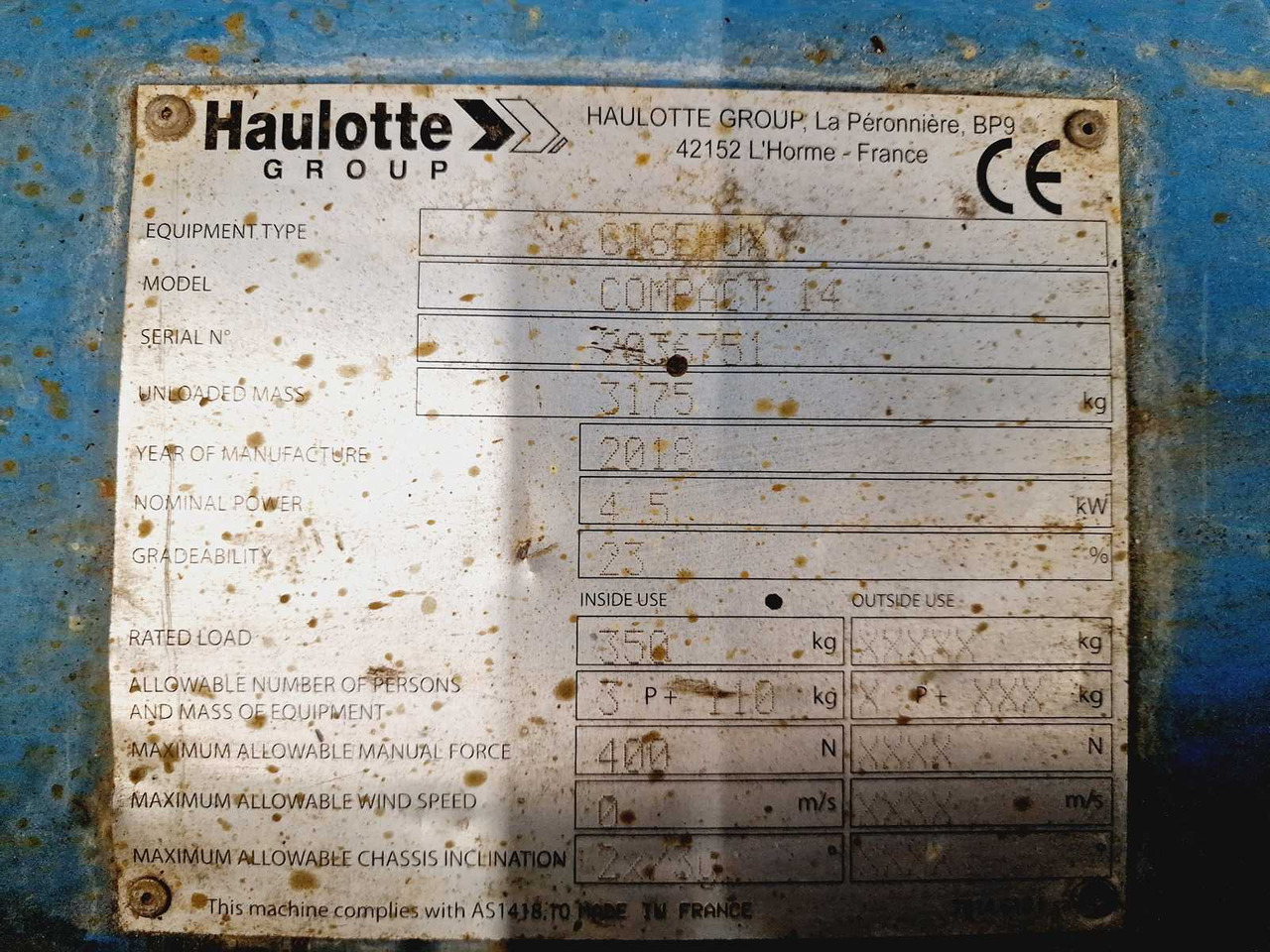 Aerial platform Haulotte Compact 14: picture 22