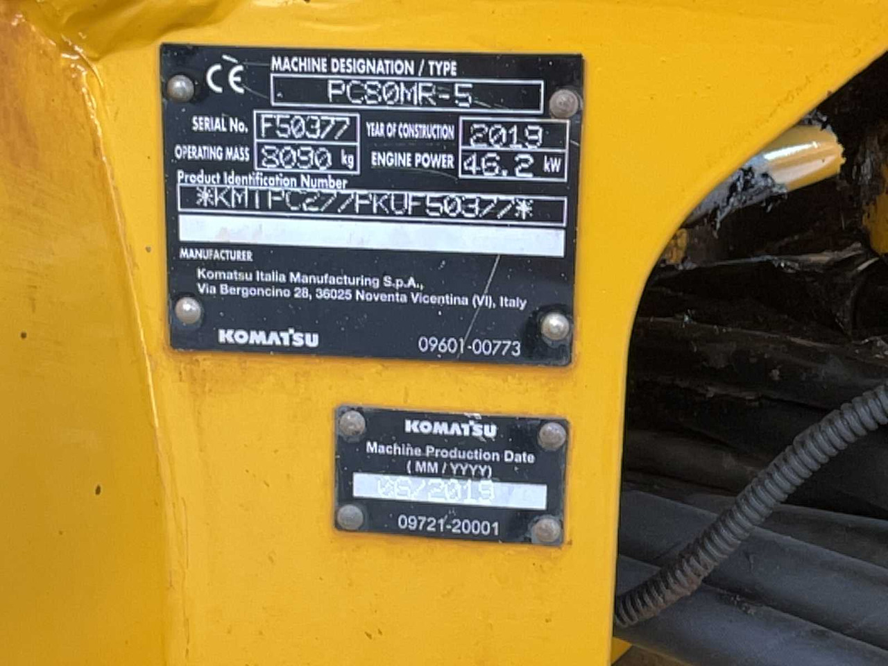Crawler excavator Komatsu PC80MR: picture 30