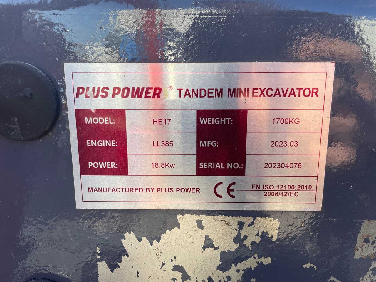 Mini excavator Plus Power HE17: picture 12