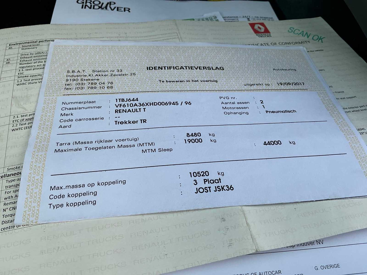 Truck 2017 RENAULT T480 COMFORT THD001 HIGH EDITION TRACTOR RENAULT T480 COMFORT: picture 31 Truck 2017 RENAULT T480 COMFORT THD001 HIGH EDITION TRACTOR RENAULT T480 COMFORT: picture 31