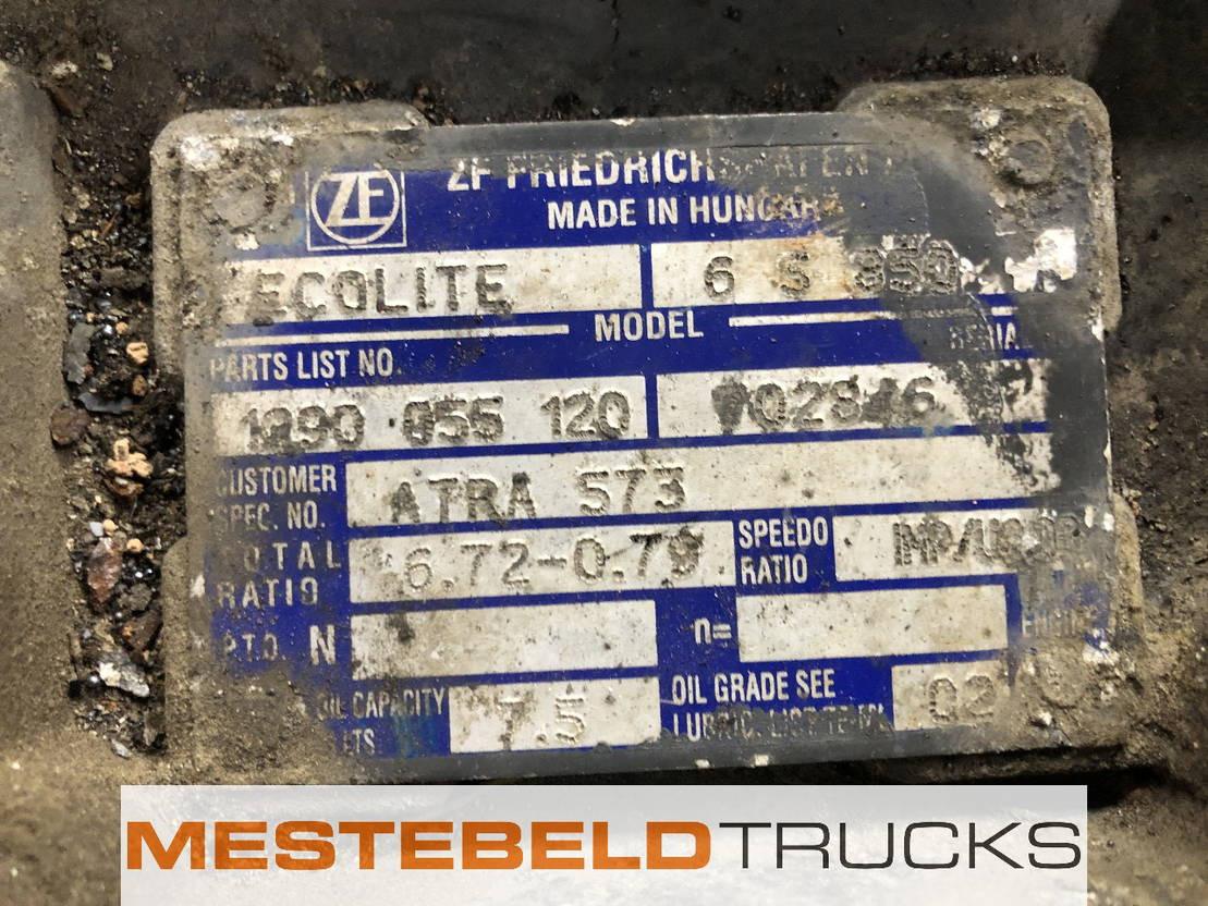 DAF Versnellingsbak 6 S 850 TO - Gearbox and parts for Truck: picture 5 DAF Versnellingsbak 6 S 850 TO - Gearbox and parts for Truck: picture 5