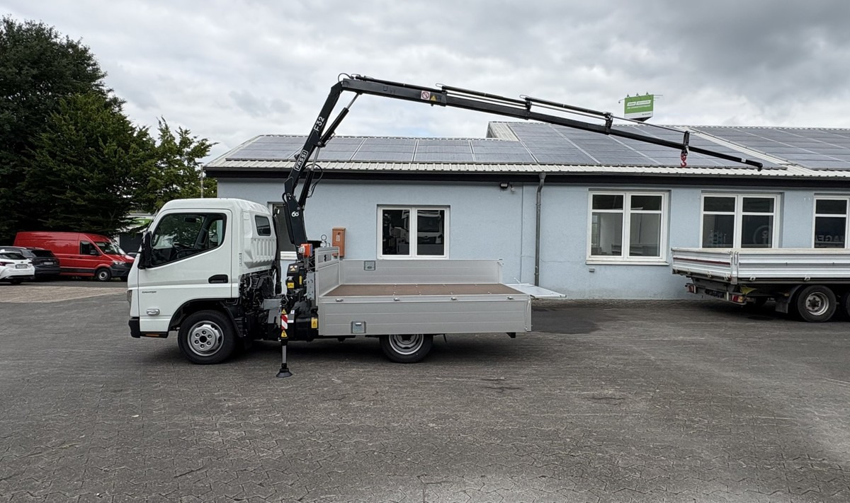 Crane truck, Dropside/ Flatbed truck FUSO 3S15 Alu Pritsche 2.80m Ladekran Funk! sofort ve: picture 11