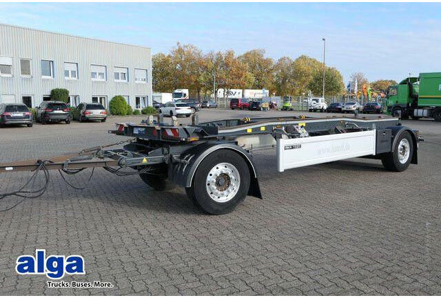 Huffermann HSA 18.70 LS, Schlitten, Alu-Felgen, Staukasten - Container transporter/ Swap body trailer: picture 1 Huffermann HSA 18.70 LS, Schlitten, Alu-Felgen, Staukasten - Container transporter/ Swap body trailer: picture 1