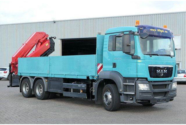 MAN 26.400 TGS BL, Kran HMF 4220 K4, Funk, Container - Dropside/ Flatbed truck: picture 3 MAN 26.400 TGS BL, Kran HMF 4220 K4, Funk, Container - Dropside/ Flatbed truck: picture 3