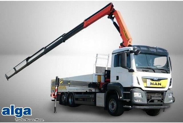 MAN 26.440 TGS LL 6x2, Palfinger PK 22002, Klima,AHK - Dropside/ Flatbed truck: picture 1 MAN 26.440 TGS LL 6x2, Palfinger PK 22002, Klima,AHK - Dropside/ Flatbed truck: picture 1