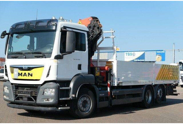 Dropside/ Flatbed truck MAN 26.440 TGS LL 6x2, Palfinger PK 22002, Klima,AHK: picture 8