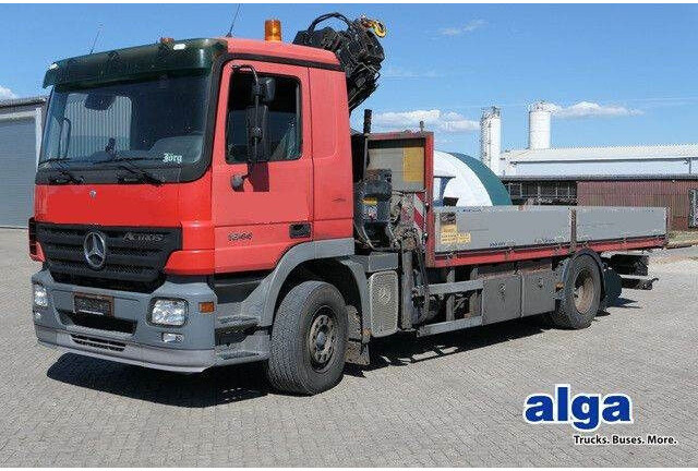 Mercedes-Benz 1844 L Actros 4x2, Hiab 144E-3, Funk, Voll-Luft - Dropside/ Flatbed truck: picture 1 Mercedes-Benz 1844 L Actros 4x2, Hiab 144E-3, Funk, Voll-Luft - Dropside/ Flatbed truck: picture 1
