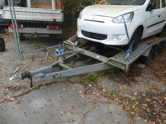Remorque plateau double essieu (saisie sur voirie) marque illisible - Autotransporter trailer: picture 3 Remorque plateau double essieu (saisie sur voirie) marque illisible - Autotransporter trailer: picture 3