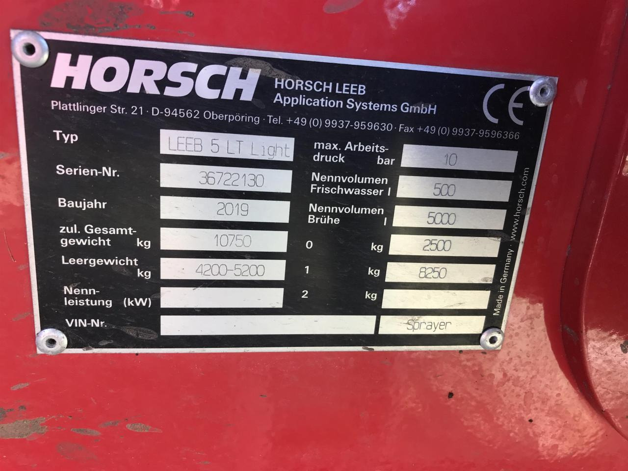 Trailed sprayer Horsch 5LT Light: picture 12