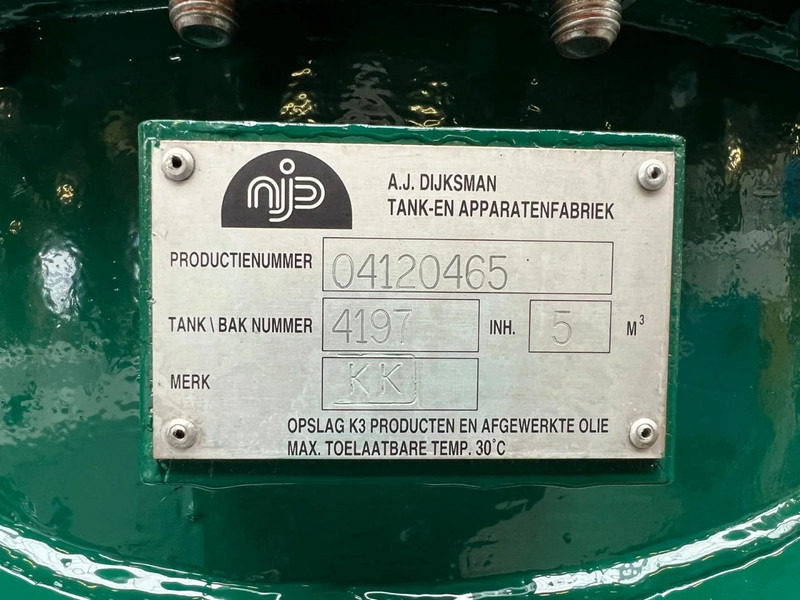 A.J. Dijksman KIWA 5000 liter Dieseltank as New - Storage tank: picture 3 A.J. Dijksman KIWA 5000 liter Dieseltank as New - Storage tank: picture 3